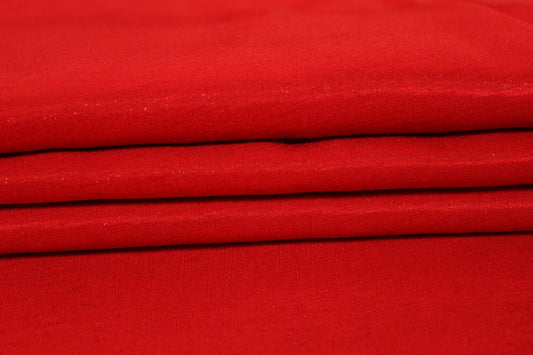 Tissu lamé de soie - rouge brillant - photo 2/4 | So Tissus