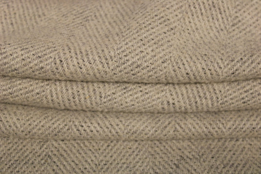 Tissu lainage - à chevron - ton gris clair - photo 2/4 | So Tissus