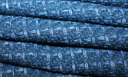 Tissu tweed coton - bleu pétrole | Bennytex | Mondial Tissus | Cousette | Tissus de rêve | Tissus.net