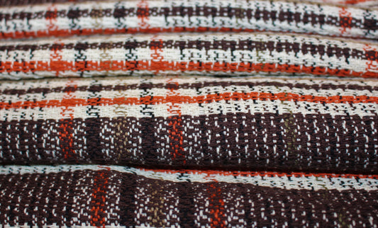 Tissu tweed coton tissé - ton marron | Bennytex | Mondial Tissus | Cousette | Tissus de rêve | Tissus.net