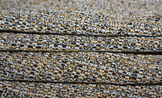 Tissu tweed chiné - noir, blanc et beige - photo 2/4 | So Tissus