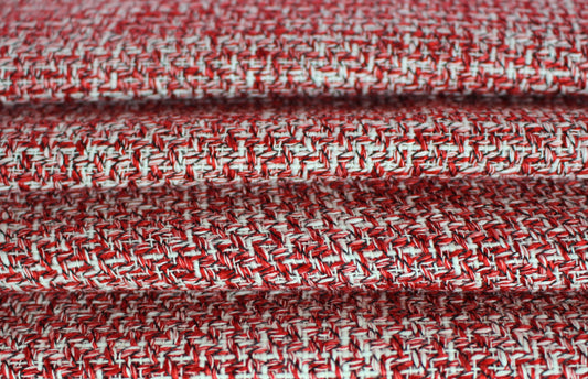 So Tissus | Coupon de 5 mètres - Tweed coton - rouge et blanc | Bennytex | Mondial Tissus | Cousette | Tissus de rêve | Tissus.net