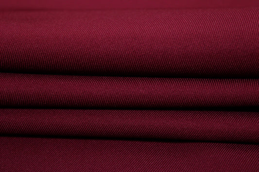 Tissu toile sergé - bordeaux - photo 2/3 | So Tissus
