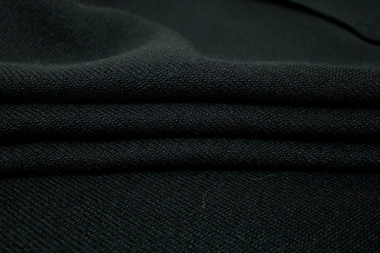 Tissu twill de laine épais- noir - photo 2/3 | So Tissus