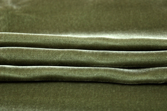 Tissu velours lisse - gris vert - photo 2/3 | So Tissus