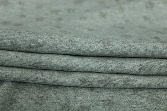 Tissu molleton french terry - gris clair étoile pailleté - photo 2/4 | So Tissus