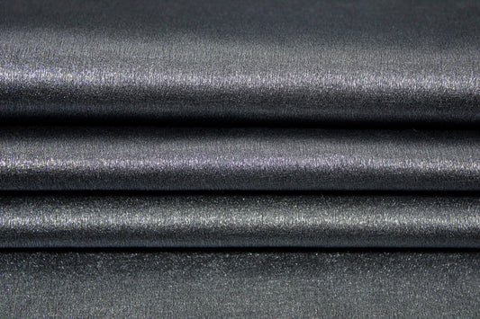 Tissu lamé stretch - gris foncé brillant - photo 2/3 | So Tissus
