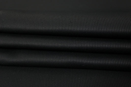 Tissu gabardine coton côtelé - noir - photo 2/3 | So Tissus