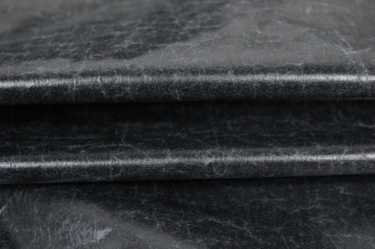 Tissu technique imperméable - noir marbré - photo 2/3 | So Tissus