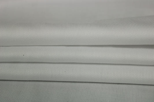 Tissu popeline piqué de coton - blanc - photo 2/3 | So Tissus