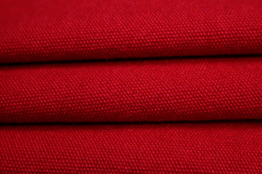 Tissu toile piqué coton - rouge - photo 2/3 | So Tissus