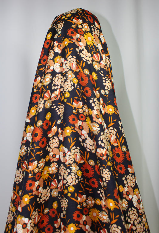 Tissu twill de soie viscose- imprimé fleuri - photo 2/4 | So Tissus
