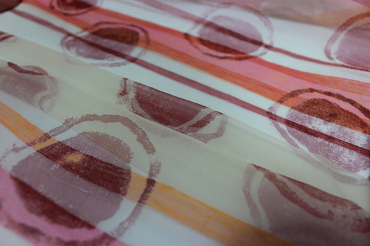 Tissu organza de soie - imprimé géométrique - photo 2/7 | So Tissus