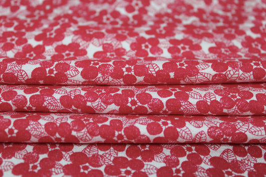 Coupon de 3 mètres - jersey coton - imprimé fleuri - photo 2/4 | So Tissus