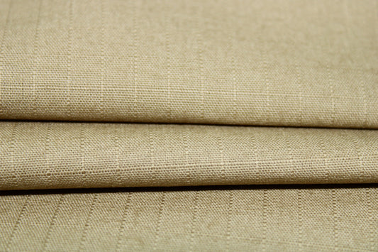 Tissu gabardine coton - à carreaux ton sur ton - beige - photo 2/3 | So Tissus
