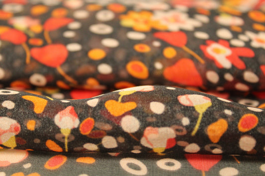 Tissu mousseline de soie - imprimé fleuri - photo 2/5 | So Tissus