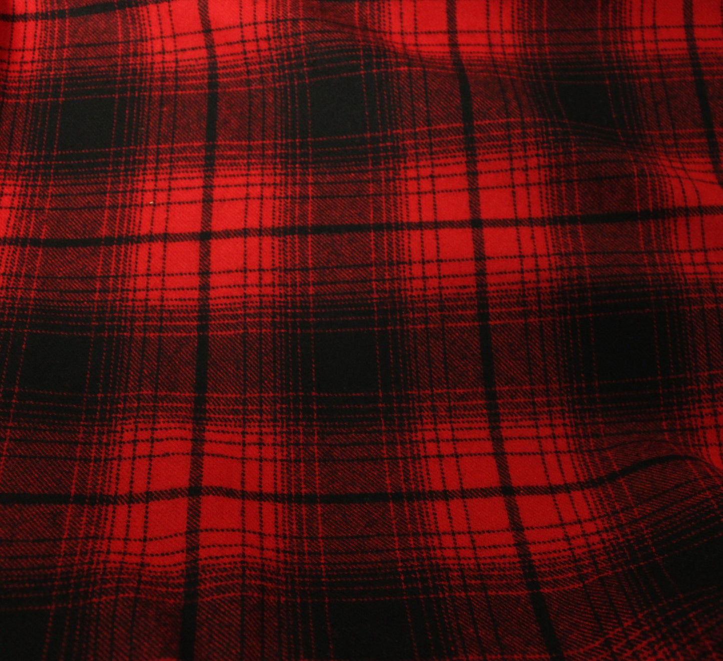 Tissu drap de laine - à carreaux - noir et rouge - photo 4/4 | So Tissus
