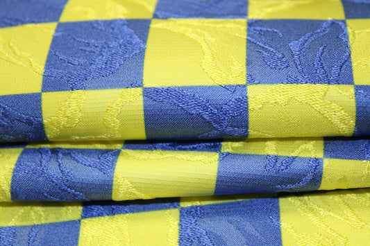Tissu jacquard de soie - à carreaux - photo 2/4 | So Tissus
