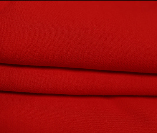 Coupon de 1,7 mètre - crêpe viscose stretch - corail - photo 2/3 | So Tissus