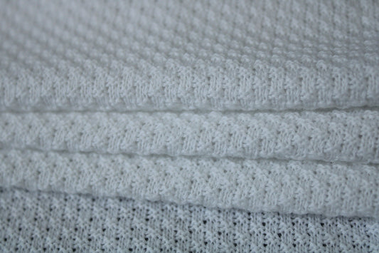Tissu maille piqué - blanc - photo 2/3 | So Tissus