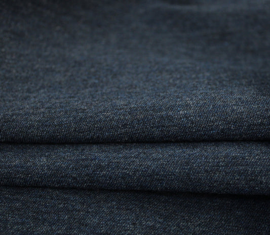 Coupon de 1,7 mètre - gabardine de laine - bleu brut - photo 2/3 | So Tissus