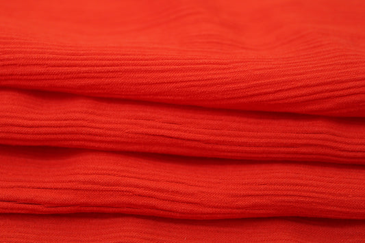 Tissu crêpon viscose - rouge braise - photo 2/3 | So Tissus