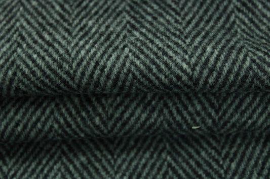 Tissu drap de laine - chevron - gris et noir - photo 2/4 | So Tissus