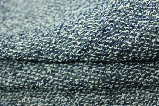 Tissu tweed coton et viscose - ton gris bleu - photo 2/3 | So Tissus