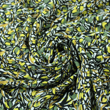 Tissu crêpon viscose - imprimé oliviers