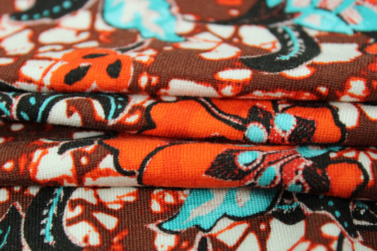 Tissu maille jersey viscose - imprimé grosses fleurs - photo 2/5 | So Tissus