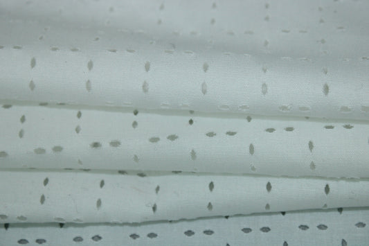Tissu broderie anglaise laser - blanc - photo 2/4 | So Tissus