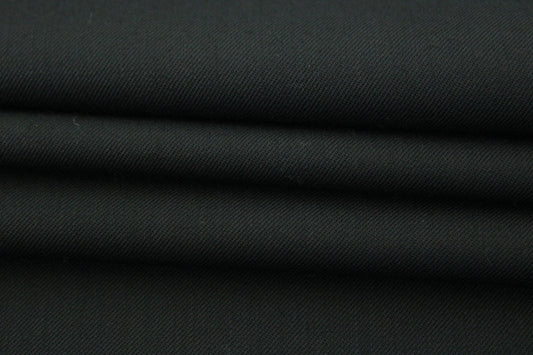 Tissu sergé stretch - noir - photo 2/3 | So Tissus