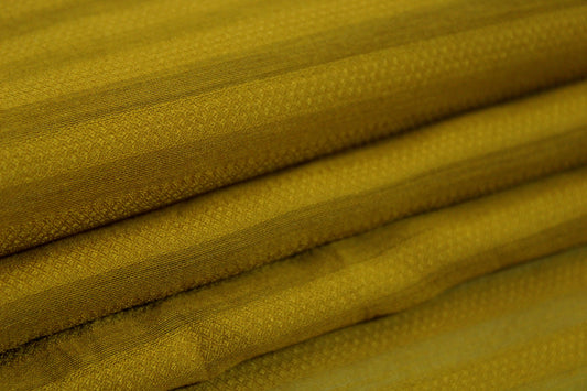 Tissu voile de viscose- à rayures - jaune ocre - photo 2/3 | So Tissus