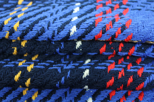 Tissu tweed coton - à carreaux - ton bleu roi - photo 2/4 | So Tissus