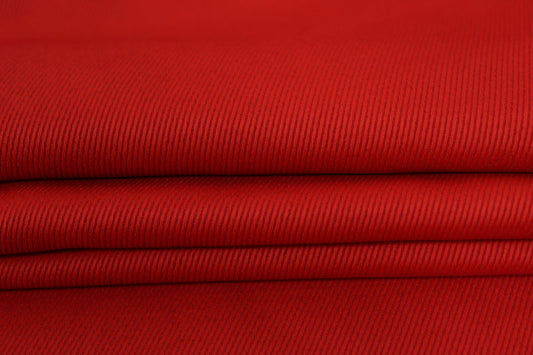 Tissu flanelle de laine sergé - rouge - photo 2/3 | So Tissus