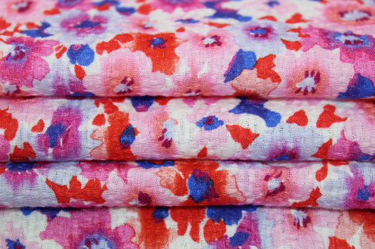 Tissu crêpon viscose - imprimé fleuri - photo 2/5 | So Tissus