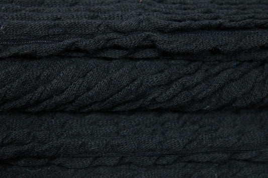 Tissu maille gaufré - noir - photo 2/5 | So Tissus