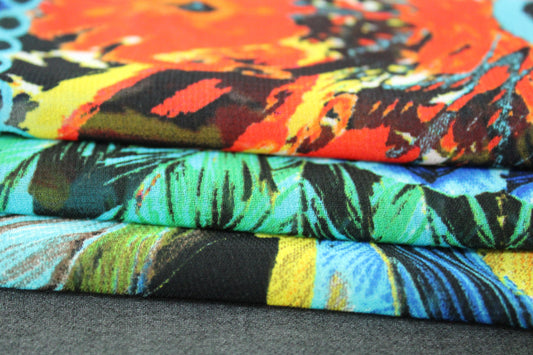 Tissu crêpe georgette - imprimé attrape rêve - multicolore - photo 2/5 | So Tissus