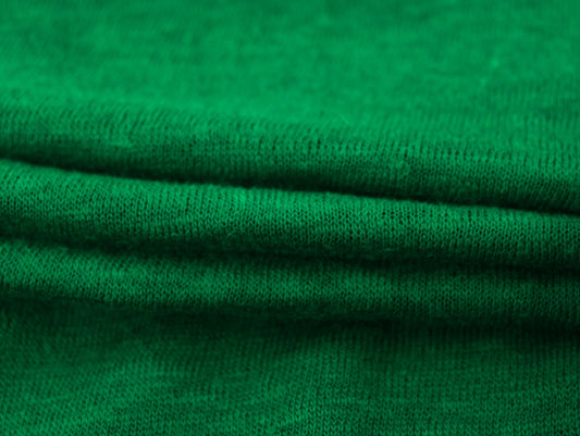 Tissu jersey de lin - vert prairie - photo 2/3 | So Tissus