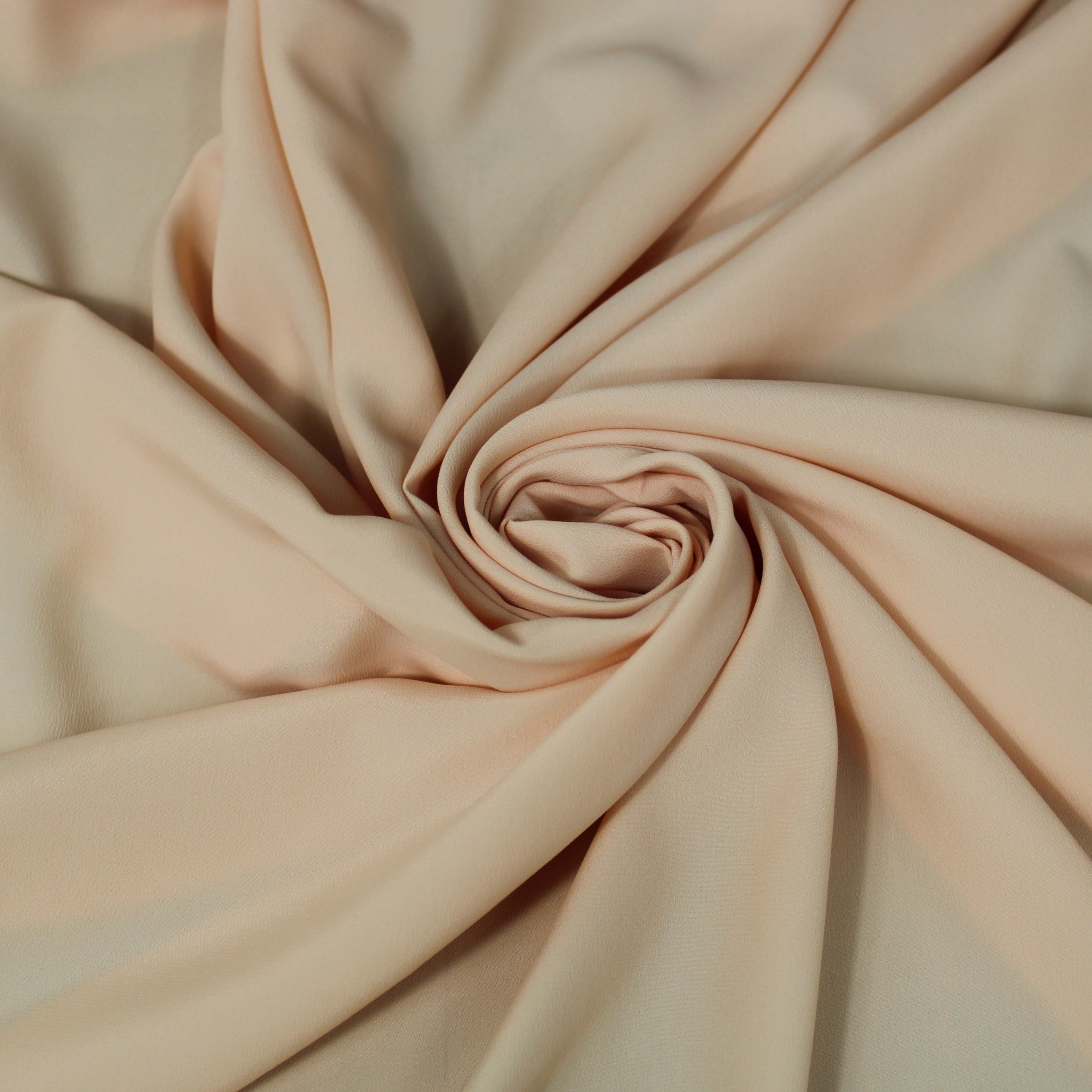 Tissu crêpe de laine 100% laine nude