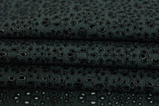 Tissu broderie anglaise épaisse - fleuri - noir - photo 2/5 | So Tissus