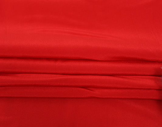 Tissu crêpe de chine 100% soie - rouge - photo 2/3 | So Tissus