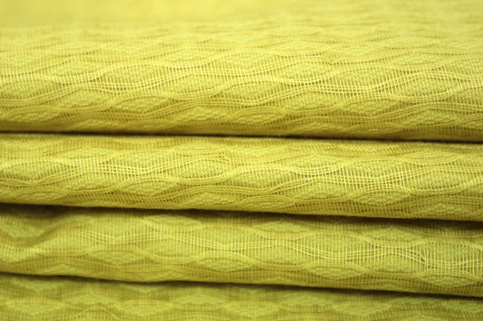 Tissu coton gaufré - jaune - photo 2/5 | So Tissus