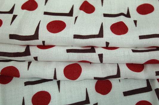Tissu javanaise de viscose - imprimé géométrique - photo 2/4 | So Tissus