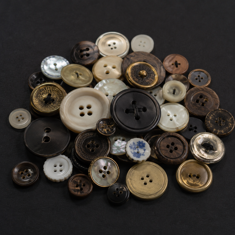 Boutons couture So Tissus - nacre, laiton, bois, corozo