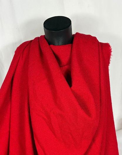 Tissu tweed de laine - rouge - photo 3/4 | So Tissus
