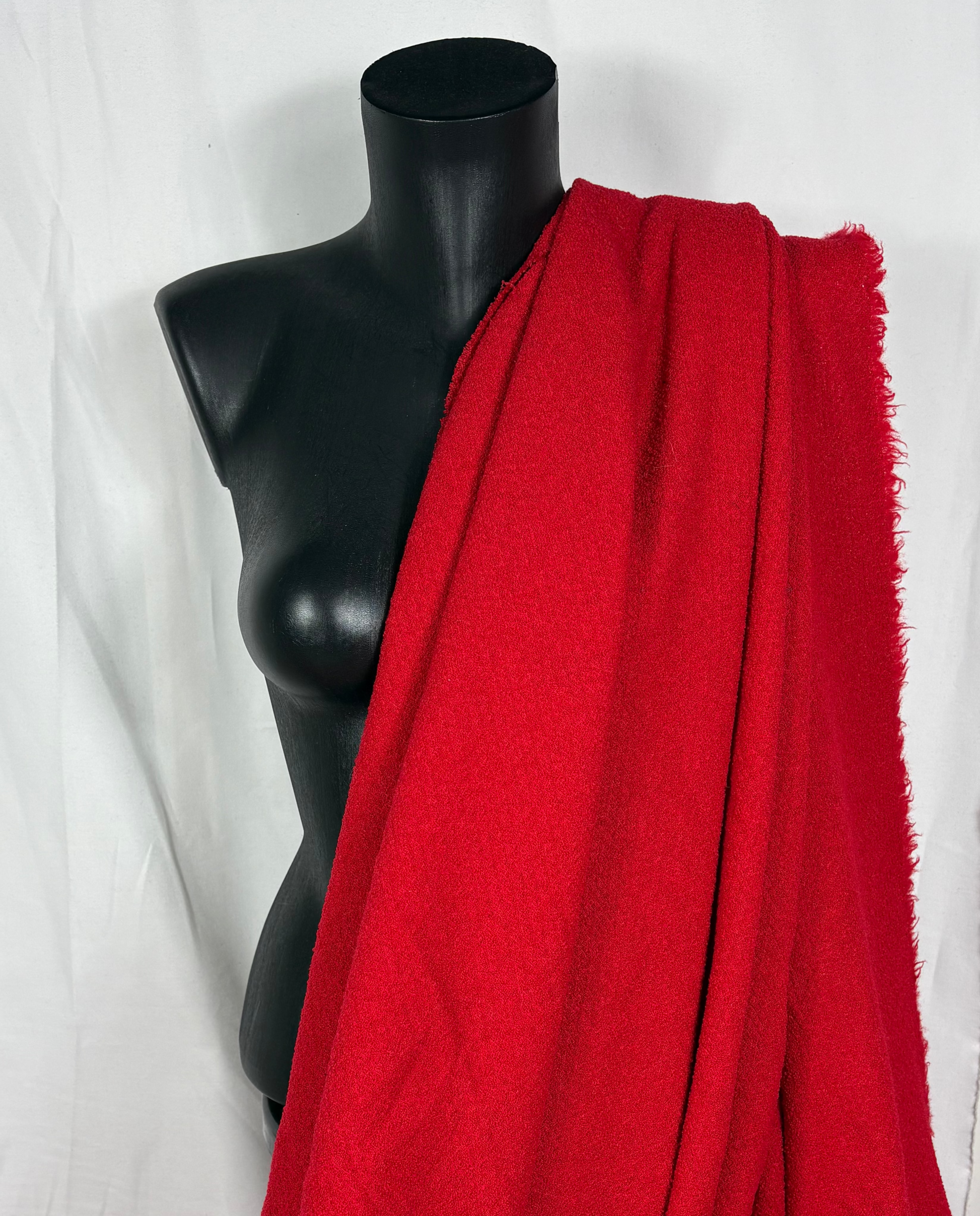 Tissu tweed de laine - rouge - photo 4/4 | So Tissus