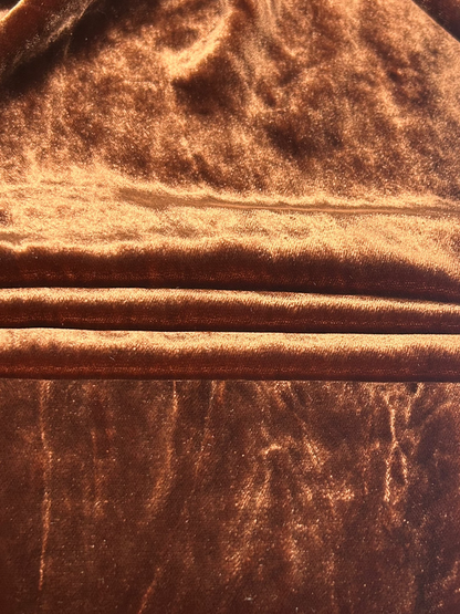 Tissu velours de soie - rouille - photo 2/4 | So Tissus