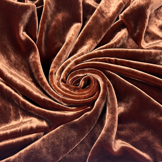 Tissu velours de soie - rouille - photo 1/4 | So Tissus