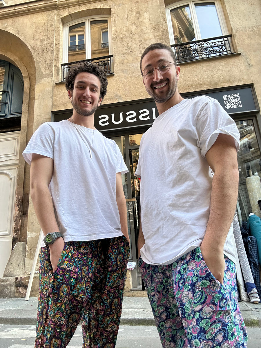 Tissus live boutique pantalon en soie